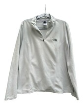 The North Face Women's Glacier Quarter Zip Fleece Pullover Light Gray