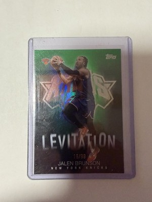 2025 Topps Jalen Brunson Levitation Green Rainbow Refractor #L-9 16/99
