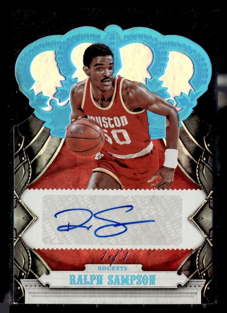 2017-18 CROWN ROYALE PLATINUM 1/1 AUTO RALPH SAMPSON ROCKETS