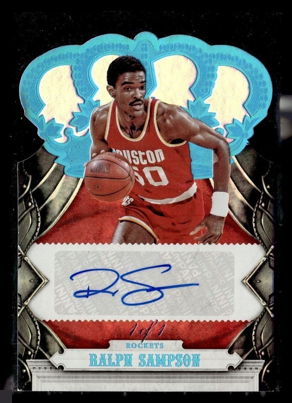 2017-18 CROWN ROYALE PLATINUM 1/1 AUTO RALPH SAMPSON ROCKETS