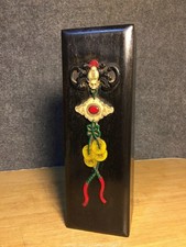 10" Dynastie Sandalholz Inlay Shell Münze Geld Reichtum Fledermaus Schmuck Box