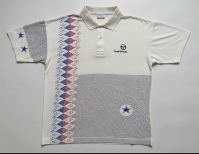 Sergio Tacchini Pete Sampras Tennis Polo Shirt 52/L Top RF Court Open Lendl