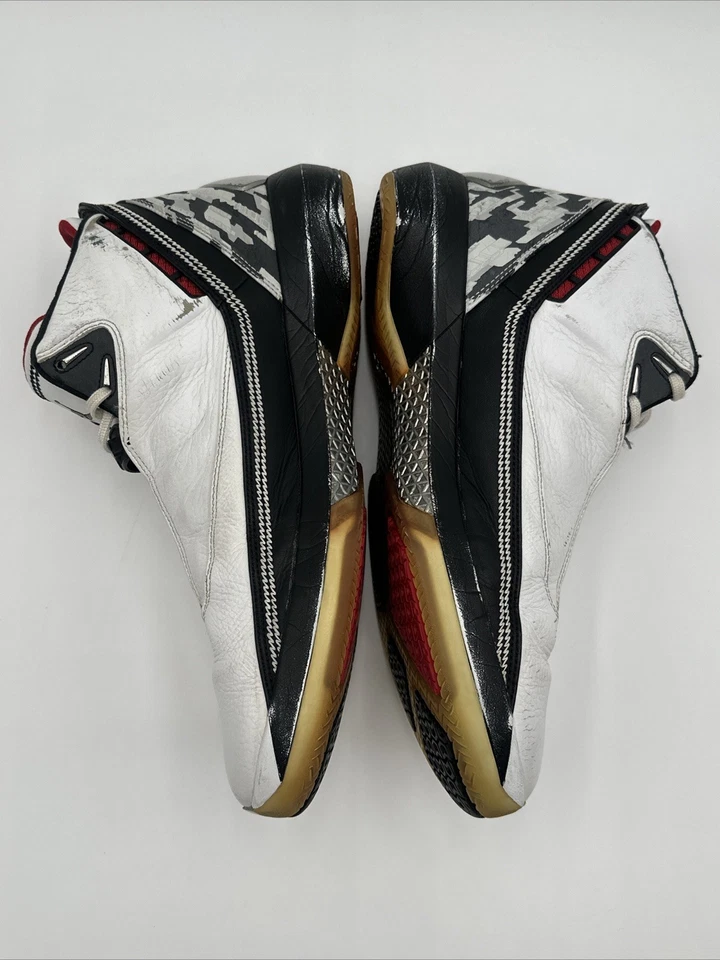 Air Jordan 22 OG Blanco Rojo Universitario 2007 Talla 11 Usado 315299-161 Foto 3 de 4