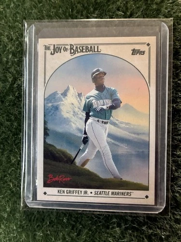 Topps X Bob Ross Ken Griffey Jr. #40 Seattle Mariners Baseball Trading Card 2023