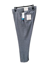Perry Ellis Portfolio Men's Plaid Dress Pants Slim-Fit Stretch Color Alloy 34x32