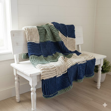 Comfy Chunky Knit Throw Blanket