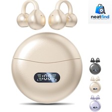 Clip on Earbuds,Open Ear Earbuds Wireless Bluetooth 5.4, Lightweight Open Ear...
