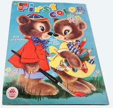 My First Color Book By Merrill Company 1962 Vintage Childrens Coloring Book