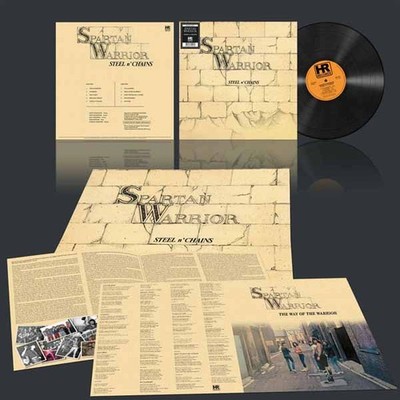 SPARTAN WARRIOR - STEEL N' CHAINS 4 PAGE BOOKLET  POSTER - Vinyl Reco - G3z