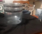 Vintage Pyrex double broiler, good condition, steel band tarnished.  candy makin