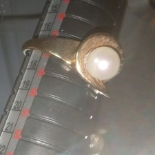 10k Gold Pearl Ring 8.5 Nonna Aesthetic Heirloom Gift Old Money Jewelry 