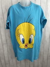 Women  s Vintage Looney Tunes Nightgown Tweety Bird One Size