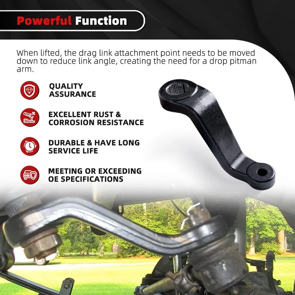 Drop Pitman Arm Power Steering 6605 For Jeep Wrangler TJ YJ 87-06, Cherokee XJ - Image 3 of 4