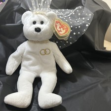 Ty Beanie Baby Mrs Bear Wedding Bride 2001