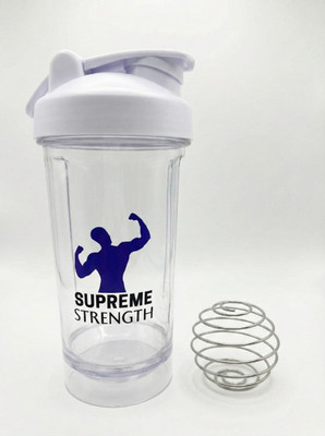 Supreme Strength Protein Shaker Bottle/ White