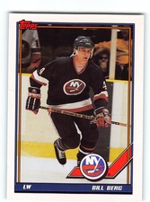 1991 Bill Berg New York Islanders Hockey Card