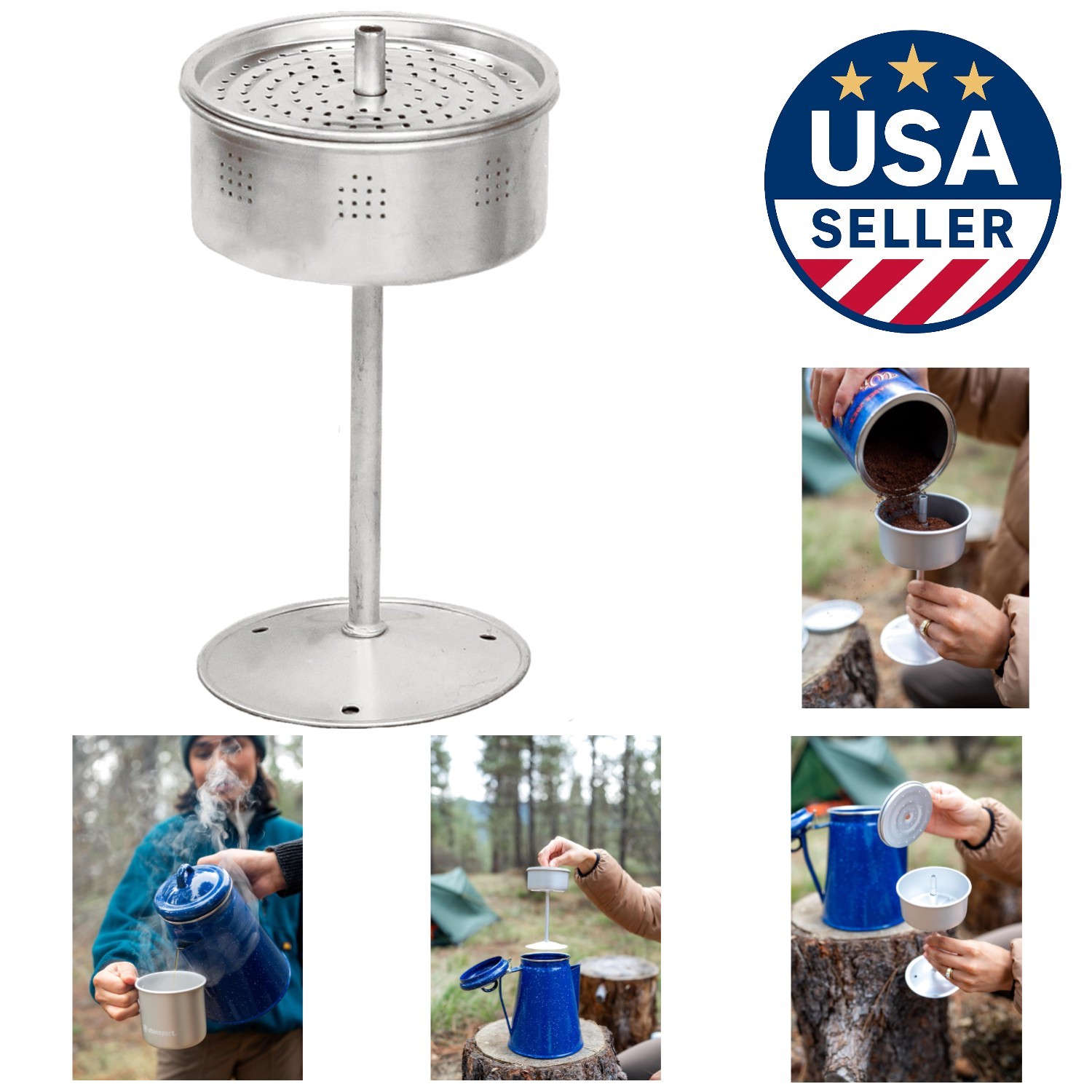 Portable Aluminum 9-Cup Percolator Stem - Perfect for Travel