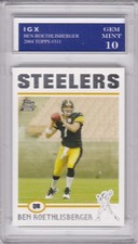 BEN ROETHLISBERGER ROOKIE CARD 2004 Topps #311 Pittsburgh Steeler RC GEM MINT 10. rookie card picture