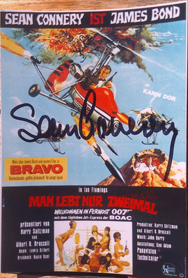 Sean Connery (+) Autogramm '' JAMES BOND 007 ''  13x18 Kinoplakat YOU ONLY LIVE ..