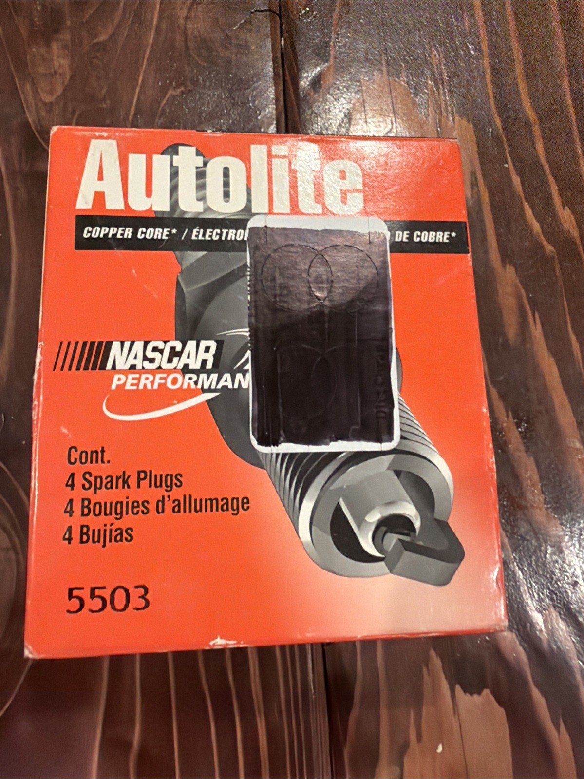 Box of 4 Autolite 5503 Copper Core Ignition Spark Plug,Alloy Steel, 1.25mm Pitch