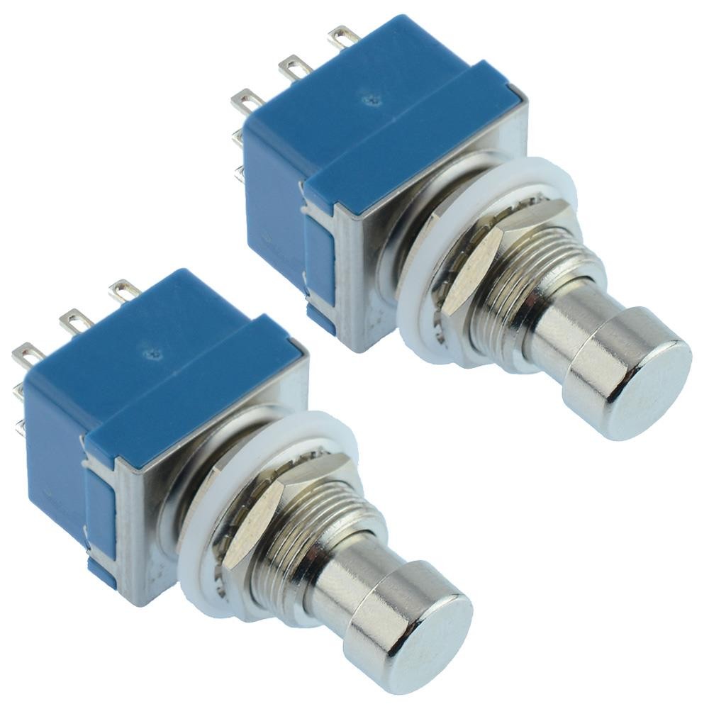 2 x On-(On) Momentary Foot Switch 3PDT Guitar Effects Pedal Stomp Box