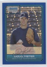 2006 Bowman Draft Chrome Picks Blue Refractor 187/199 Doug Fister #DP38 0m8