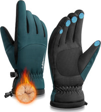 Winter Waterproof Warm Gloves Women Men with Touchscreen Fingers, Ski Snow Windp