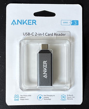 Anker Series 3 USB-C 2-in-1 SD/MicroSD Card Reader A8370 A83700A2 
