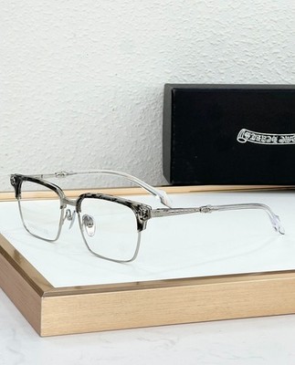 Chrome Hearts CH8351 Square Semi Rimless Eyeglasses Frame 54-17-155