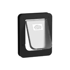 6.7 In. X 9.4 In. Small Super Tough Pet Door, Removable Tunnel, 2 Way Locks, Bla