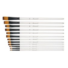12Pcs New Nylon Wool Artist Paint Brushes Fit For Watercolour Acrylic Gouache