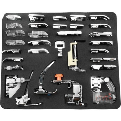 Nähfüße Set, 32-teilig, für Singer, Brother, Janome, Kenmore, Babylock, Metall
