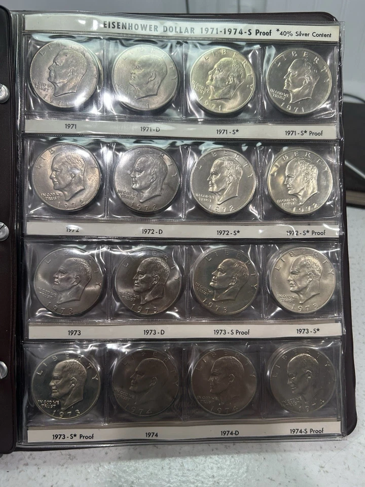 SASA (32) Piece Ike Dollar Complete Set 1971-78 UNC & Proof - Image 2 of 4