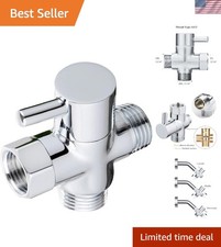 Solid Brass 3-way G1/2 Shower Diverter Chrome Plating
