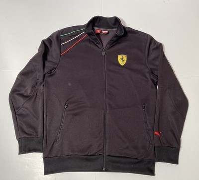 Puma Scuderia Ferrari Track Jacket Men s M Black Full-Zip Motorsport Italia Flag