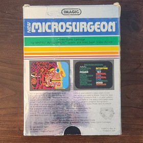 Microsurgeon (Imagic, Intellivision 1982) CIB Complete With Inserts Tested Works