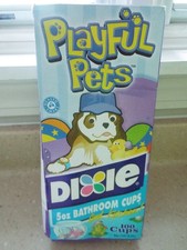 Dixie Cups 5 oz Bathroom Cups Playful Pet Kids 100 Count Vintage 2001 NOS Sealed
