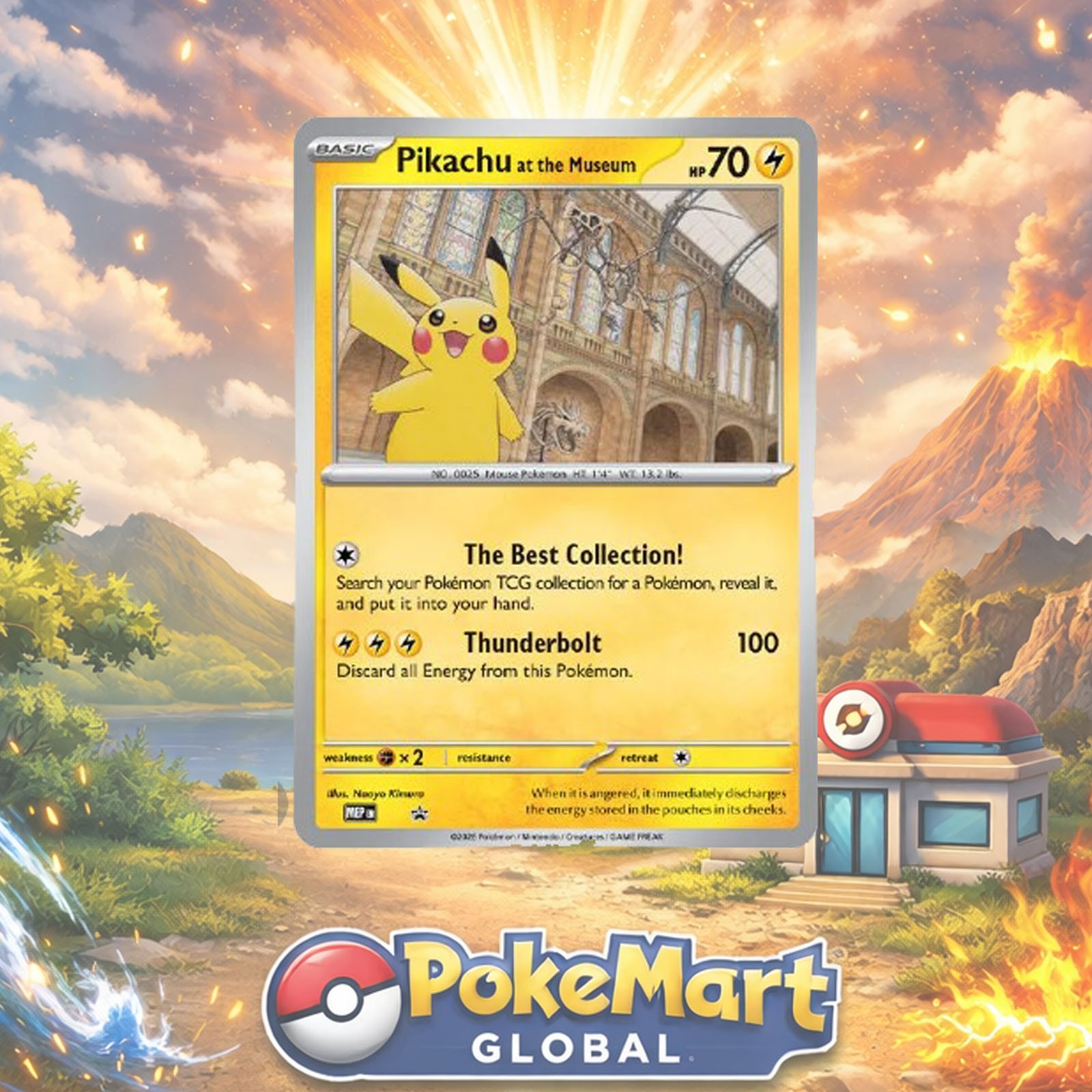 🔥Pikachu at the Museum🔥 JUMBO PROMO CARD🔥 SEALED MINT CONDITION