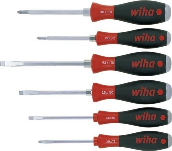 Wiha Schraubendrehersatz 530 HK6 6-Tlg.Schlitz/Ph Mehrkomponentengriffen 21250-image