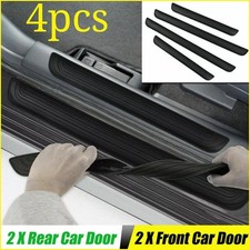 4x Rubber Car Door Scuff Plate Sill Cover Panel Step Protector Guards Universal