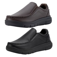 FitVille Men's Dress Shoes Slip on Leather Loafers Business Casual Slip-On 8-15