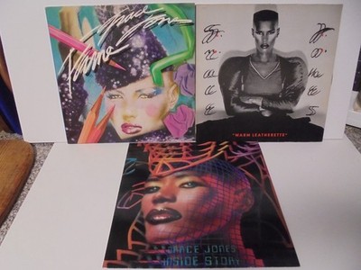 3 x Grace Jones, Fame - Warm Letherette - Inside Story - LP Vinyl