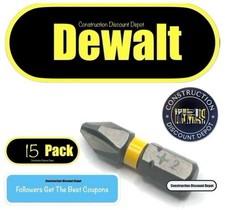 15 Pack Dewalt 1" Maxfit ULTRA Phillips 2 PH2 1 in Impact Screwdriving Bits