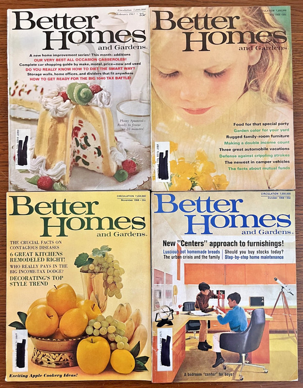 Better Homes and Gardens 1967-1969 Lot of 4 Kitchens Carlos Diniz Ruth A Strauss