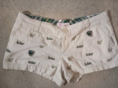 USF Bulls Embroidered Khaki Chino Shorts Womens Sz 11 E5 College Classics Fair
