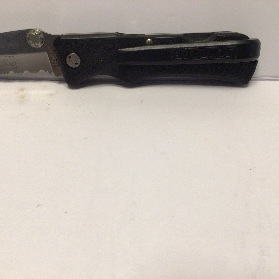 Navaja de Bolsillo Schrade SW7 Lockback De Colección Como Nueva EE. UU. Clip Giratorio COMO NUEVA Foto 3 de 4