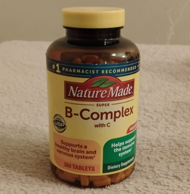 Nature Made Super B-Complex with C Immune & Brain 360 Tablets Gluten-Free