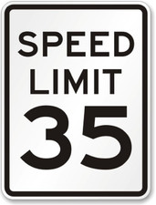 Speed Limit Sign Aluminum Weatherproof 8x12 Inch Outdoor Traffic Sign