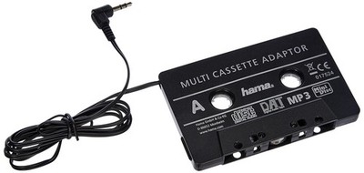Hama KFZ Kassettenadapter (Smartphones/MP3 /CD Player/iPod/Tablets am Autoradio