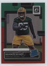 2022 Donruss Rated Rookie Optic Preview Red & Green Prizm Devonte Wyatt 16wc